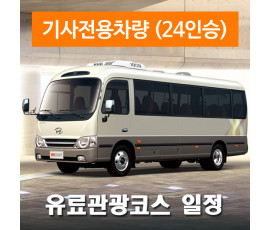 24인승차량 + 전용기사 - 유료관광코스 일정
