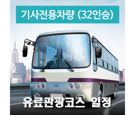 32인승차량 + 전용기사 - 유료관광코스 일정